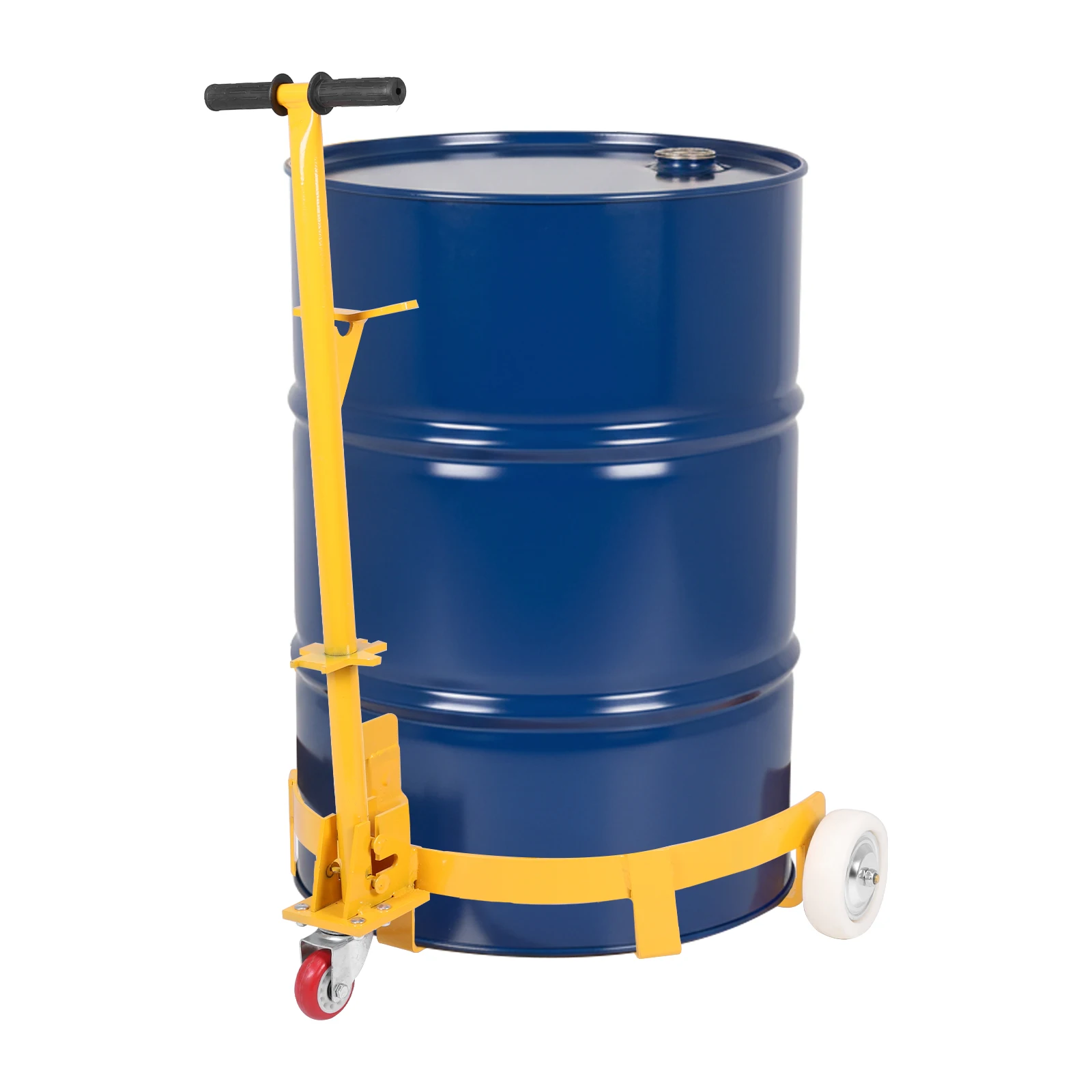 

Тележка-платформа для бочек 55 галлонов с ключом и регулируемой по высоте ручкой, складная ручная тележка для легкой транспортировки и безопасной перевозки