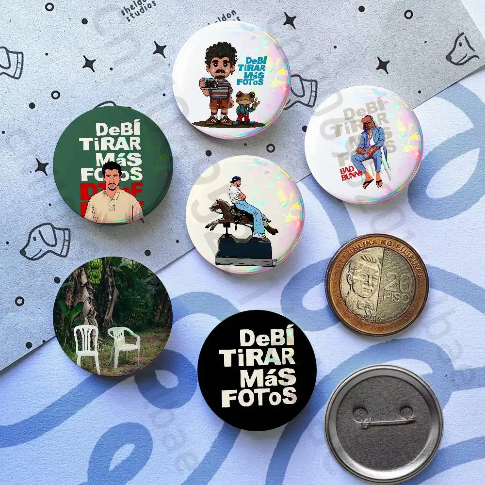 Debi Tirar Mas Fotos DTMF 58mm Badge Brooches on Backpack Clothes Handmade Round Enamel Pins for Jewelry