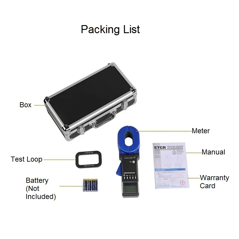 ETCR2000B+ Explosion-proof Clamp Grounding Resistance Tester 0.01-1200ohm Clamp Meter Data Hold Save Anti-explosive Multimeter