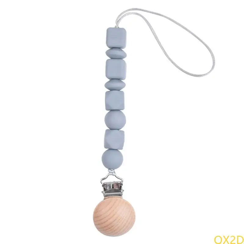 

Baby Pacifier Chain Clip Nursing Teether Soother Holder Silicone Bead Chain Clip