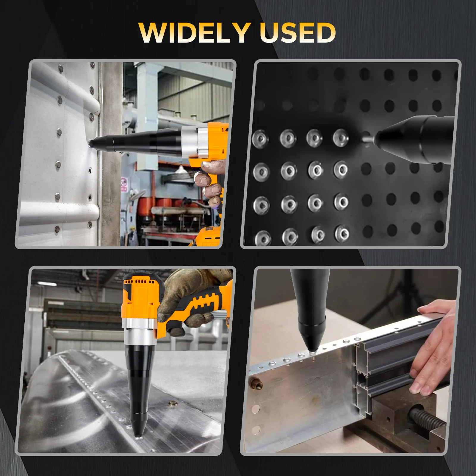 Electric Riveter Gun Power Tools 2.4-5.8mm Drill Insert Screwdriver Automatic Nail Remover for Milwaukee /Dewalt 18V Battery