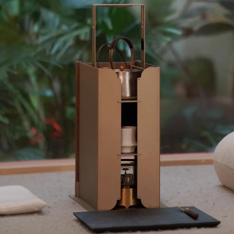 

A3 stacked several solid wood foldable mobile small apartment living room high-end coffee table new Chinese tea table bay window