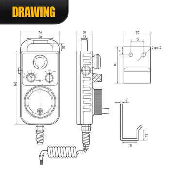 Generatore di impulsi CNC 4/6 assi MPG Volantino pendente 5V per FAGOR GSK Siemens MITSUBISHI FANUC Sistema Generatore di impulsi manuale 5V 8 best sales volantino mpg - №5