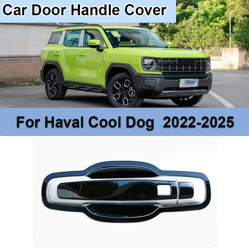 

For Haval H3 Cool Dog 2022 2023 2024 2025 Car Door Handle Cover Stainless Steel Door Dowl Titanium Black Blue Silver Accessories