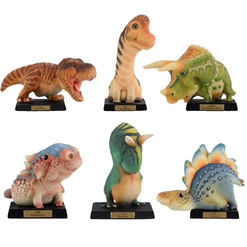 

Tyrannosaurus Figure Dinosaur Model Stegosaurus Ornaments with Display Stand Mini Cute Dinosaur Figuras Jurassic World Kid Gift