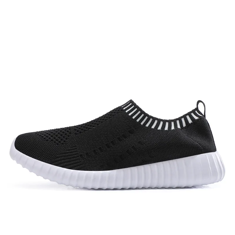 Hot Sale Black Sneaker Women Comfy Knitting Women's Running Shoes Lightweight Breathable Socks Shoes Women zapatillas de mujer