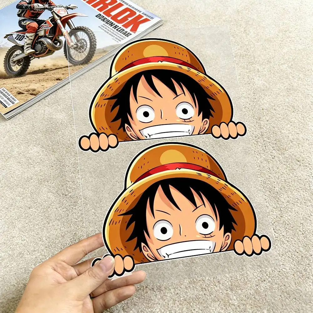 

Светоотражающие наклейки Monkey D. Luffy, Usopp One Piece для мотоциклов, водонепроницаемые наклейки для шлемов, скутеров, топливных баков, ящиков для инструментов, гоночных мотоциклов