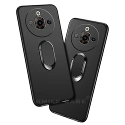 Funda for ZTE Nubia Focus Pro 5G Case (Z2351N) 6.72 Inch Black Finger Ring Soft Silicon Cover for Nubia Focus Pro 5G 8GB 256GB