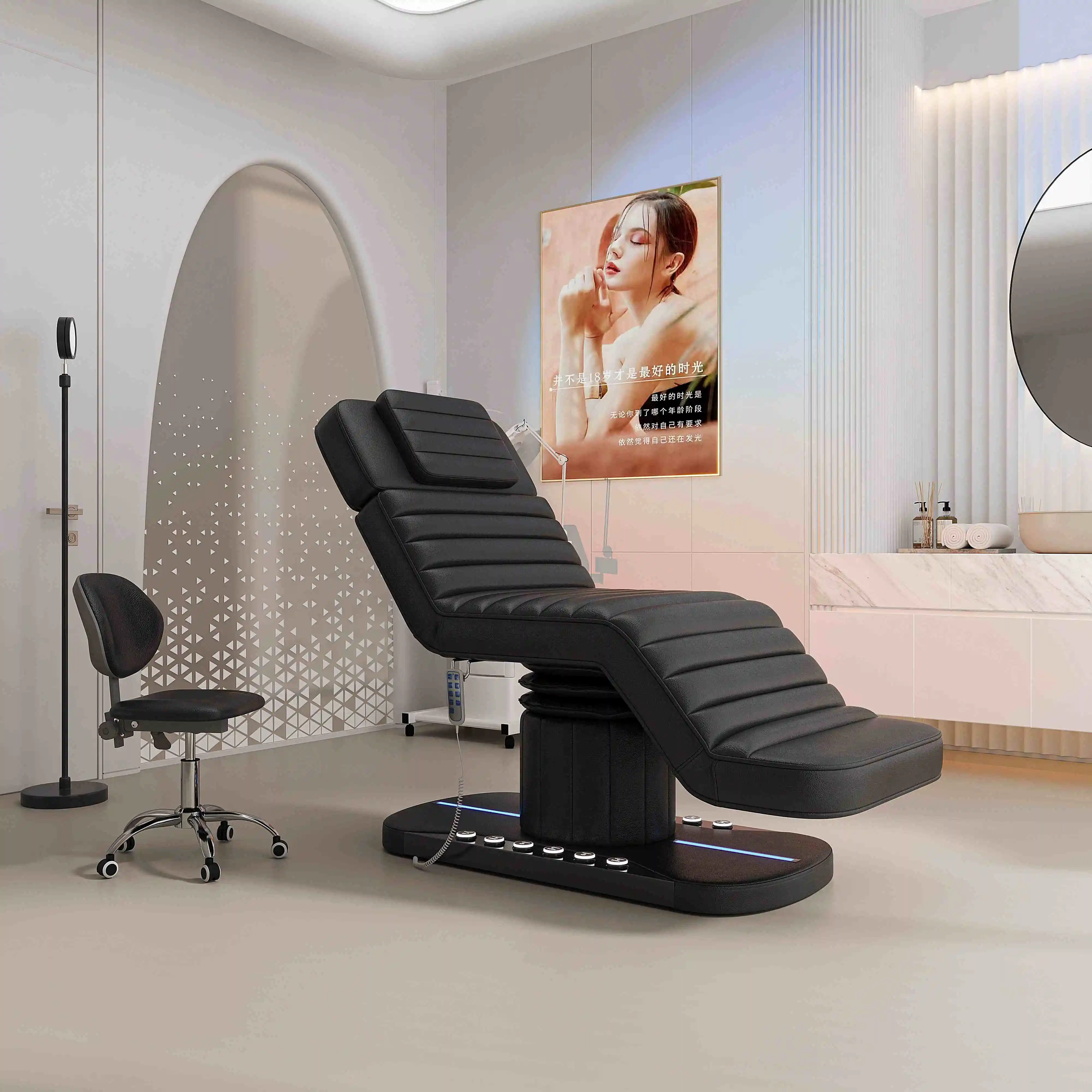 

Top Sales Facial Bed Beauty Salon Spa Lash Beauty Furniture Table Salon Beds Electric Lifting Mechanism Chair Bed