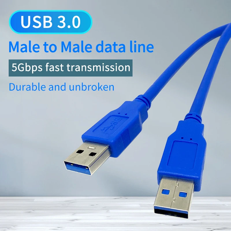 Double Headed USB 3 0 Data Cable Double Male To Male USB A TO A Connector To Transmission PC Box Recorder Set-top Box Adapterer