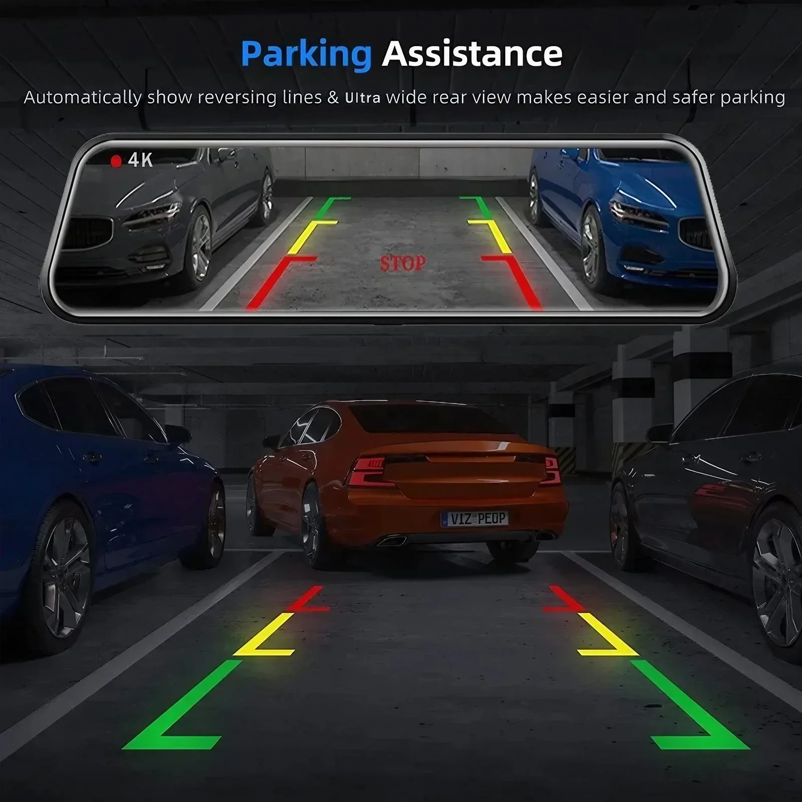 4K واي فاي لمس المزدوج داش كام الجبهة الخلفية كاميرات سيارة DVR شاشة ركن السيارة تدفق مسجل الوسائط مسجل السيارات #5