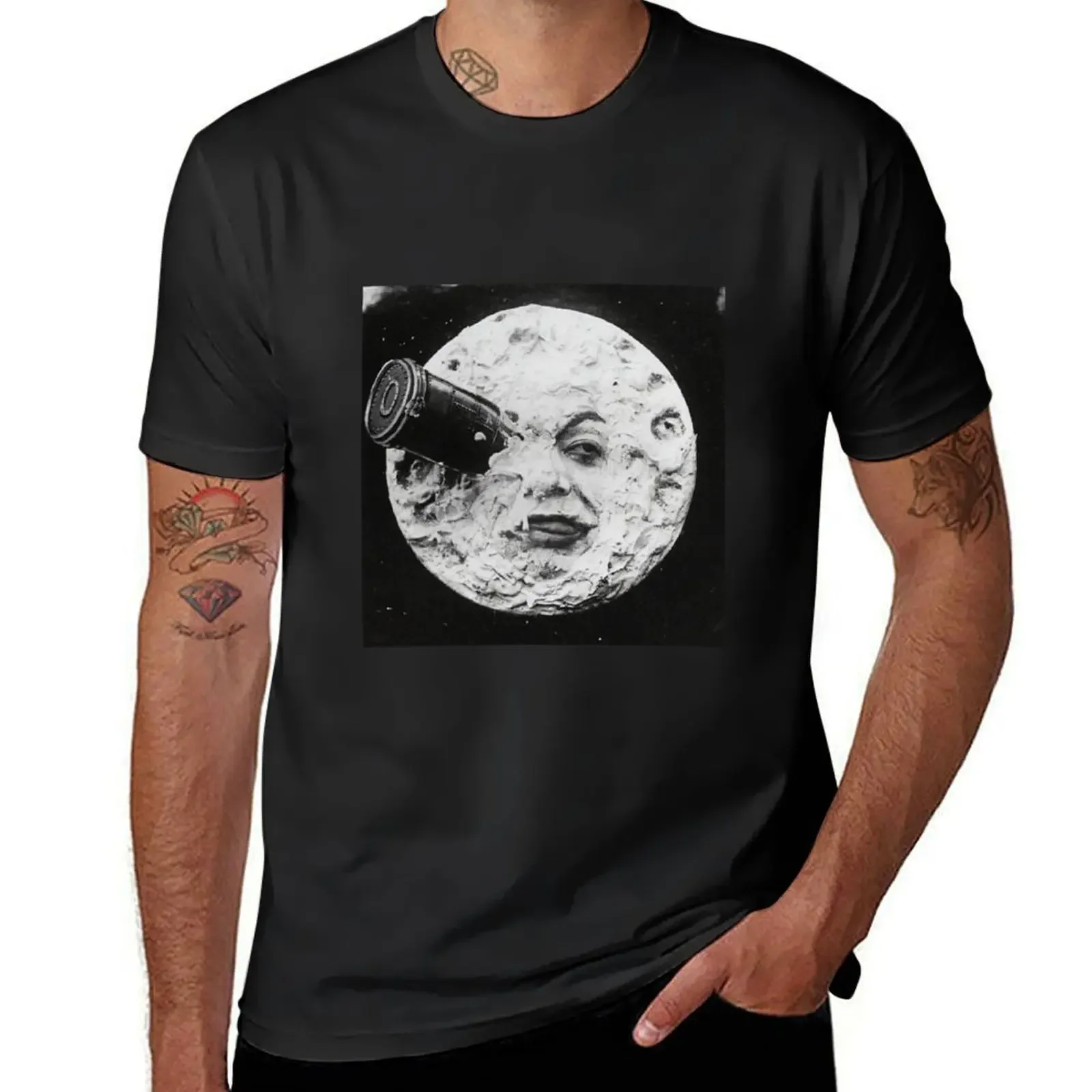 A Trip to the Moon (1902) T-Shirt anime clothes for a boy blue archive men t shirts high quality