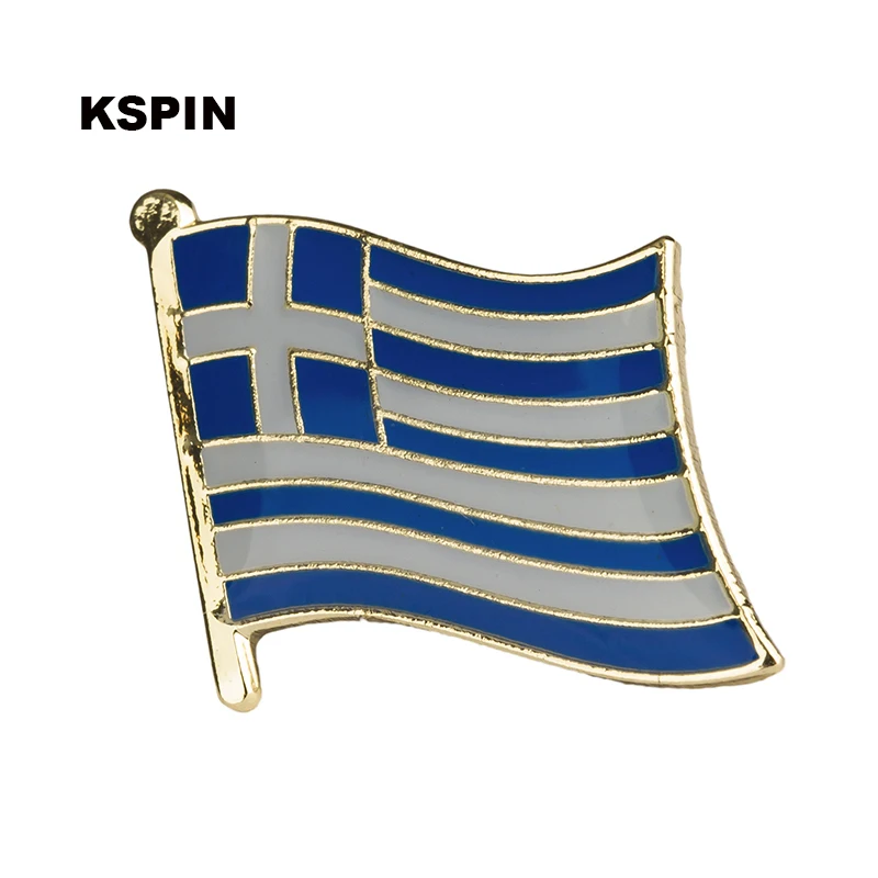 Grecja Flaga Przypinki na klapę Broszka Biżuteria Rozetten Papier KS-0191