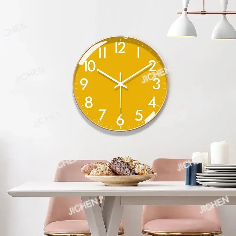 

JCS однотонные креативные атмосферные модные настенные часы, современный дизайн, бесшумные бытовые кварцевые часы для спальни, украшение для гостиной