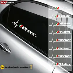 2 Pcs Window Sticker Body Reflective Decal For Fiat 500 Bravo Ducato Qubo Panda Punto Tipo Doblo Freemont Seina Argo Sedici 124