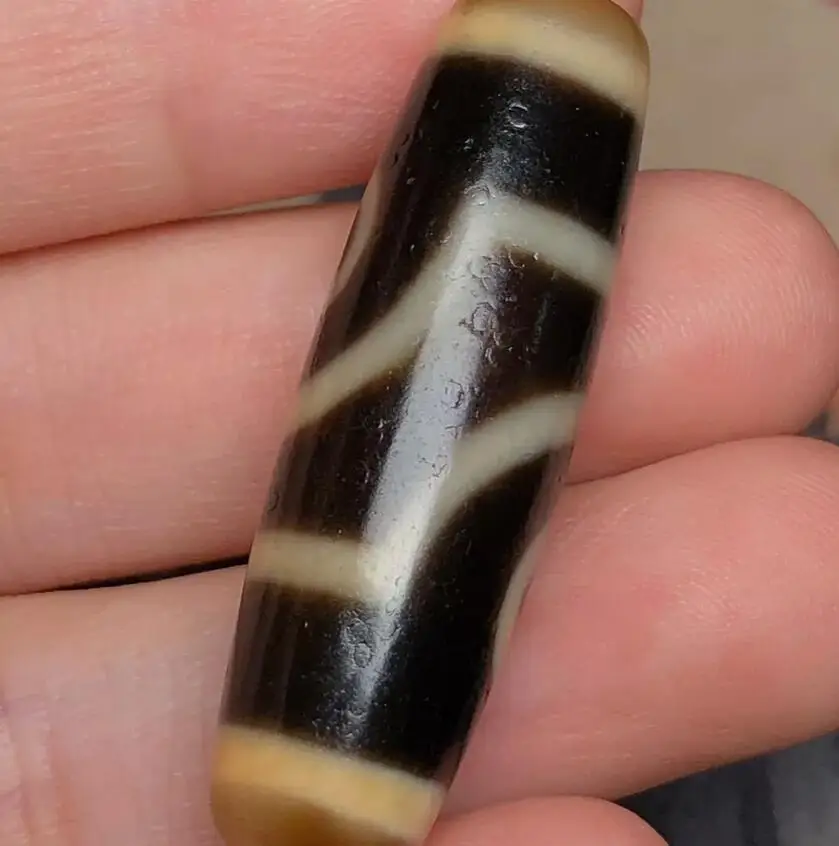 Himalayan Tibetan DZI Beads Old Agate 2 Eye Totem Amulet Bead Pendant