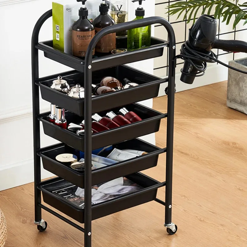 Nordic Multifunctional Trolley Modern Barber Shop Storable Trolley Originality Luxury Beauty Salon Furniture Skjuta En Vagn HBSC