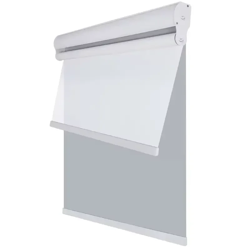 Motorized Cordless Polyester Day Night Dual Roller Blinds Shades Rechargeable Motor for Home Office Hotel Restaurant Cinema