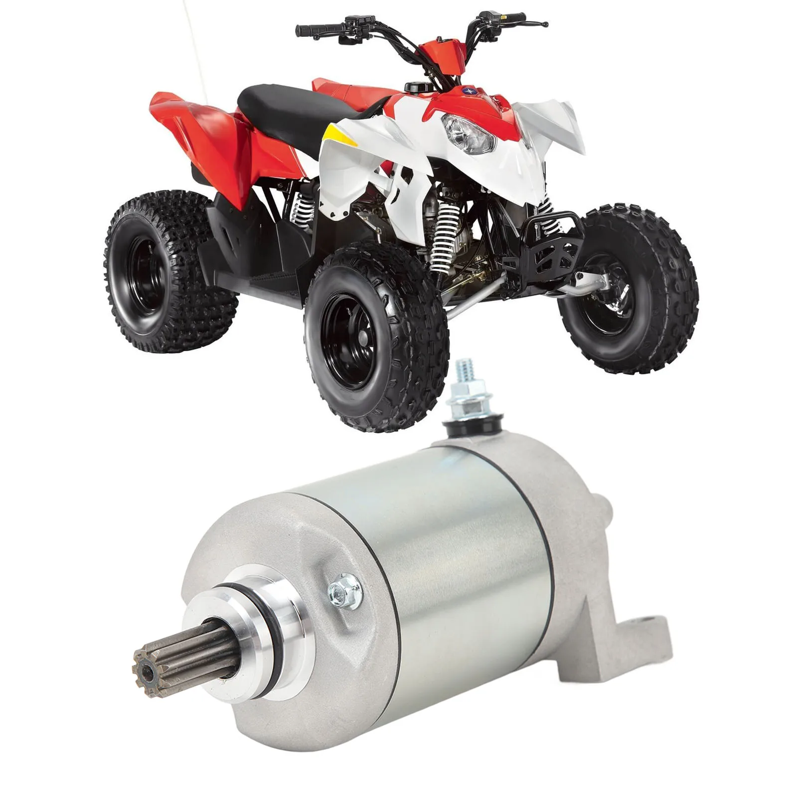 SMU0282 9-Tooth Starter Motor, High Torque Sealed Engine Starter For Polaris Predator 500 And Outlaw 500 ATV
