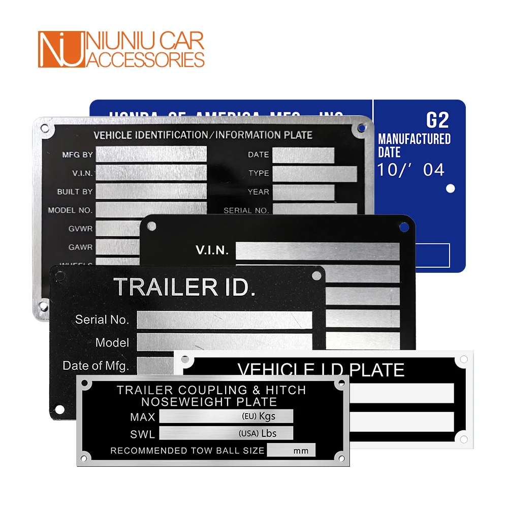 

Special Order For Aluminium VIN Plate DO NOT ORDER Until You Have Check With Us SERIAL ID TAG PLATE DATA AR TRUCK