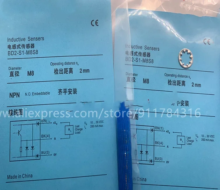 

3pcs New High quality Contrinex Proximity switch BD2-S1S2-M8S8 BD2-S2S2-M8S8 BD2-S1-M8S8 BD2-S2-M8S8
