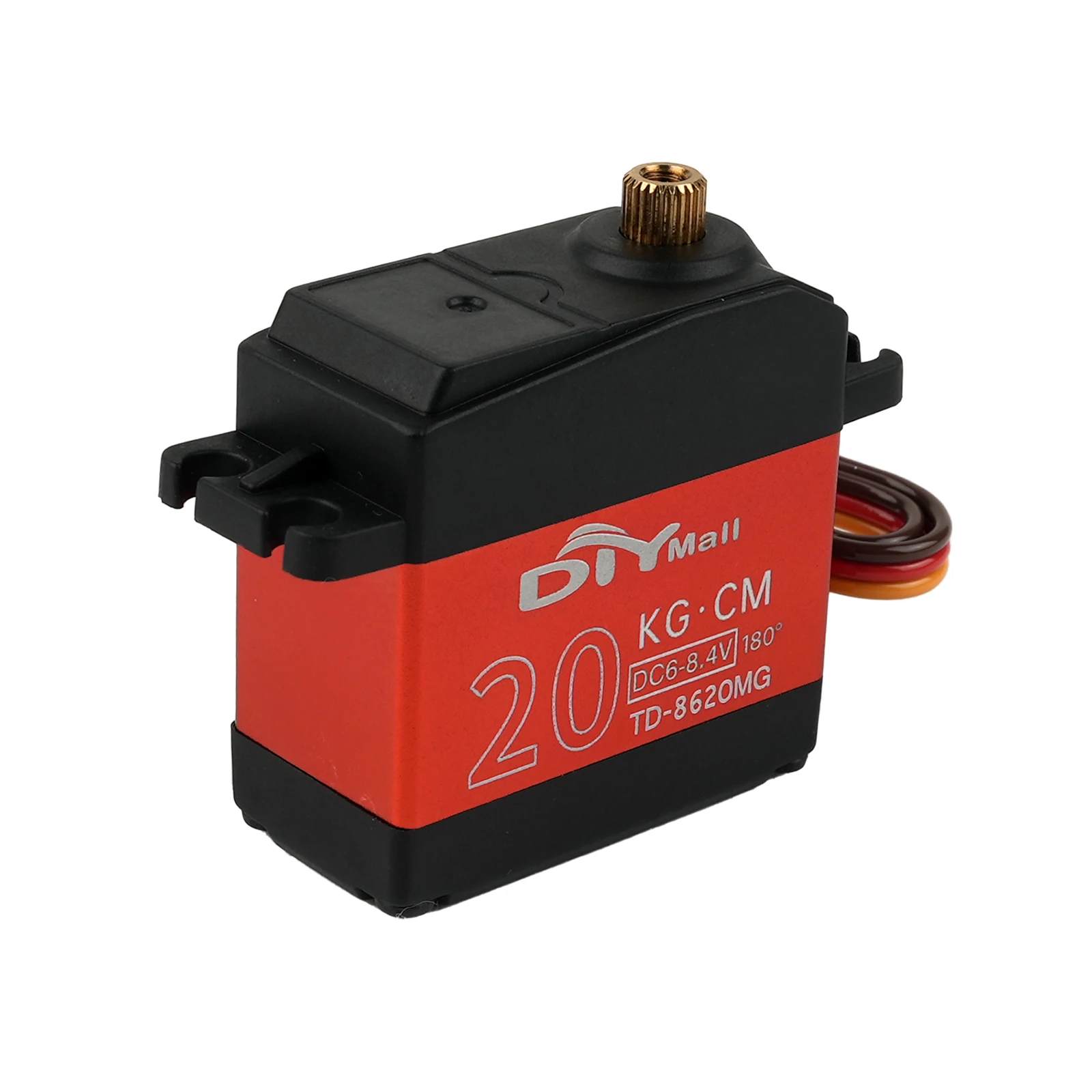 20kg.cm Digital Padrão RC Servo DC6-8.4V Metal Gear Alto Torque 180/270/360 °   Servo motor RC para aeronaves de carros robôs 1/8 1/10