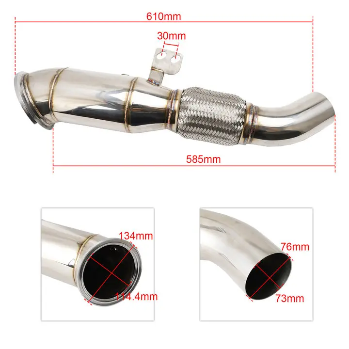 4.5inches Exhaust Downpipe for B58 F&G Series 3.0L 335i 340i F30/F34 2016+