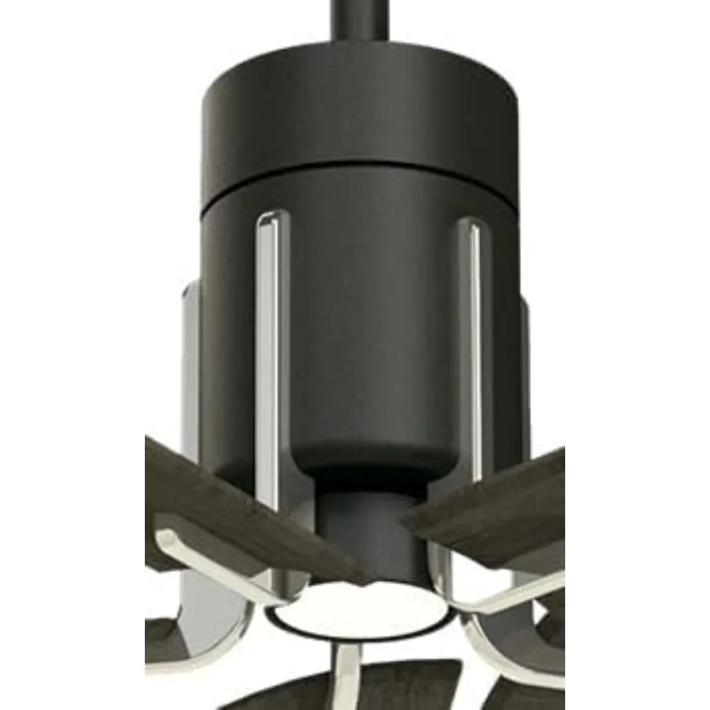 F684L-MBK/BN Clean 60 Inch Ceiling Fan with Integrated 10W LED Light and Motor in Matte Black/Brushed Nickel Finish