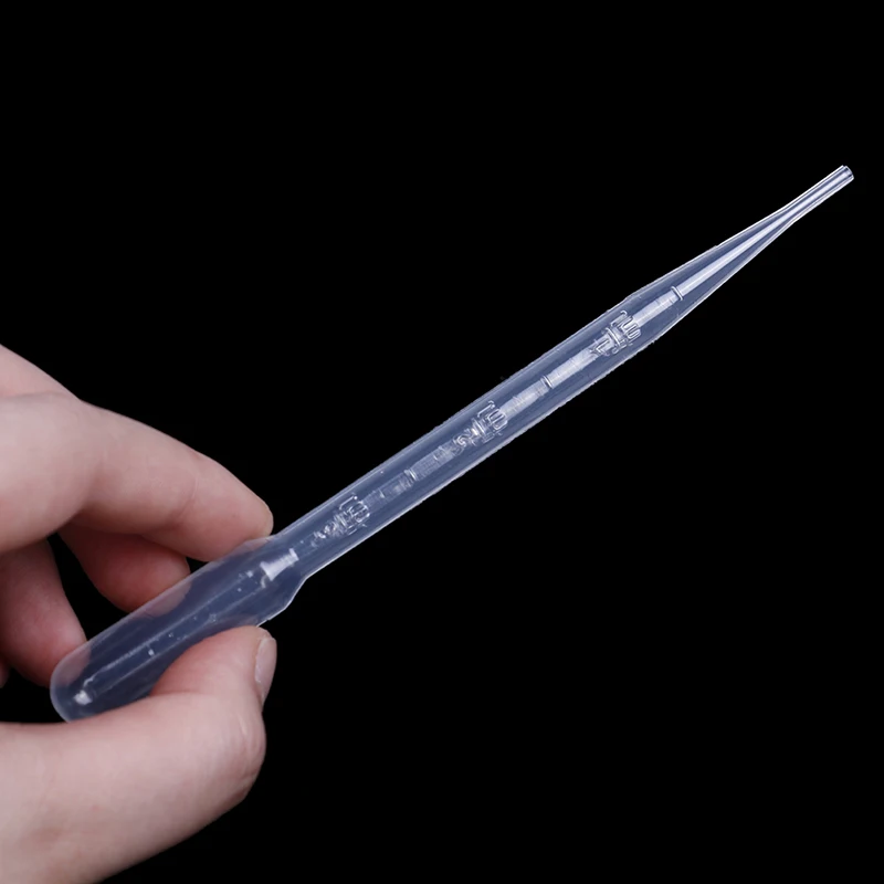 4pcs 3ML Laboratory Tools Pipettes Plastic Disposable Graduated Pasteur Pipette Dropper Polyethylene Makeup Tools