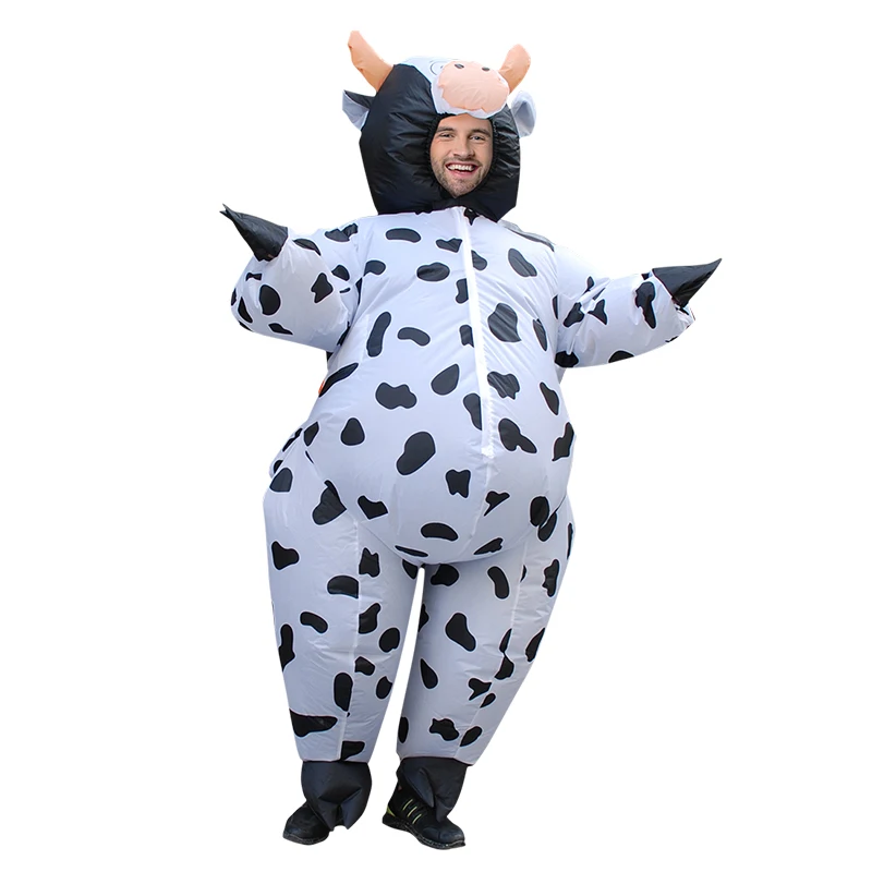 Loween Iatable Costume vache à lait tenue Performance farces accessoires vêtements vache Cosplay 50-90 cm scène ethnique vêtements pour femmes