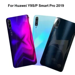 For Huawei Y9S Battery Cover Back Housing Glass Rear Door Case With Camera Lens Adhesive P Smart Pro 2019 STK-L21 LX3 STK-L22