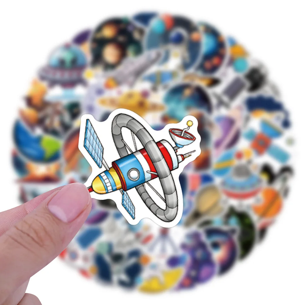 60 قطعة من ملصقات ناسا، ملصقات المركبات الفضائية الغريبة الفضائية، الأمتعة، ديكور الكمبيوتر المحمول DIY، ملصقات مكافآت الأطفال #5