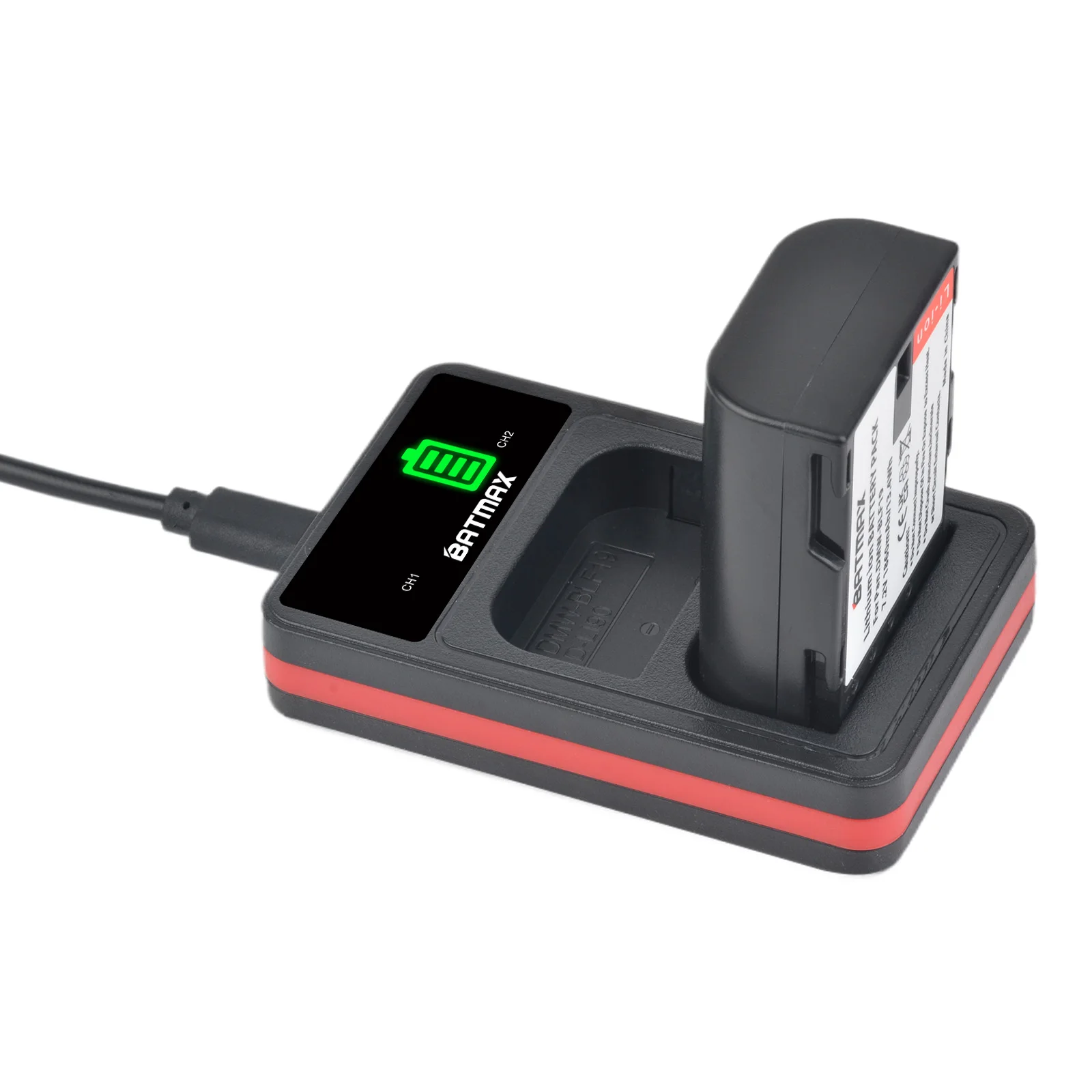 DMW-BLF19E Battery Dual LCD USB Charger for DMW-BLF19 BLF19E BLF19GK BLF19PP DMC-GH3 GH3A GH3AGK GH3GK GH3H GH3HGK GH3K GH4 GH4G