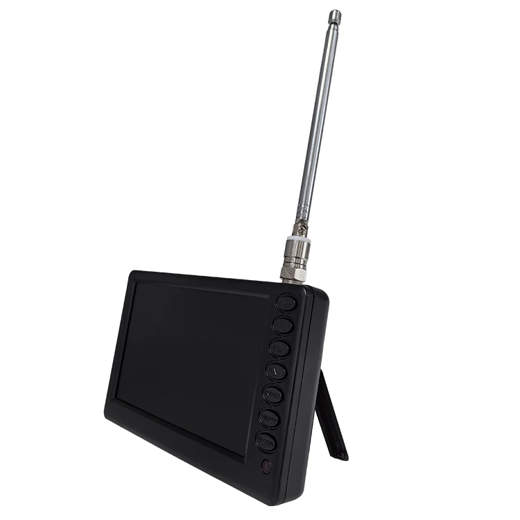 تلفزيون رقمي صغير محمول فائق النحافة مقاس 5 بوصات 800 × 480 مع بطارية 1500 مللي أمبير في الساعة