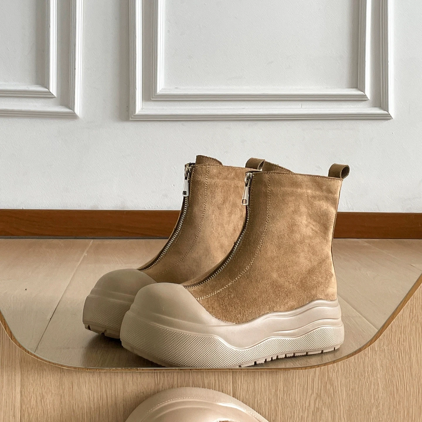 Short Chelsea Boots for Women  Spring New Fashion, Sponge Cake Thick Soled Slim Boots, Horse Boots, Women's Chimney Boots