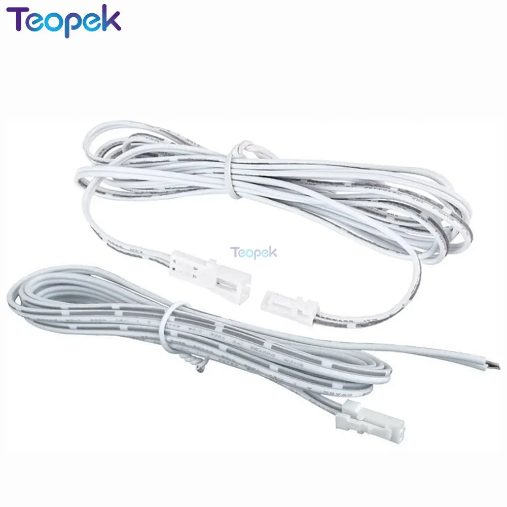 5pcs Dupont Connection WIRE 2.54 2pin Male Lead Wire Cable Extension 22AWG 1m 2m For Cabinet Wardrobe Flat Cable Lighting