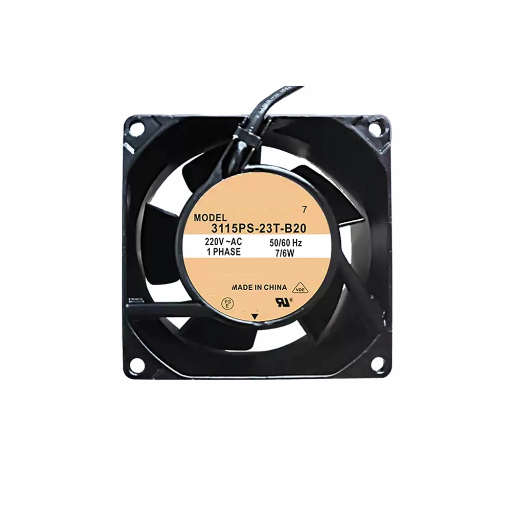 Ventilador de refrigeración 3115PS-23T-B20 CA 230V 7/6W 8cm 8038 80x80x38mm 2 terminales
