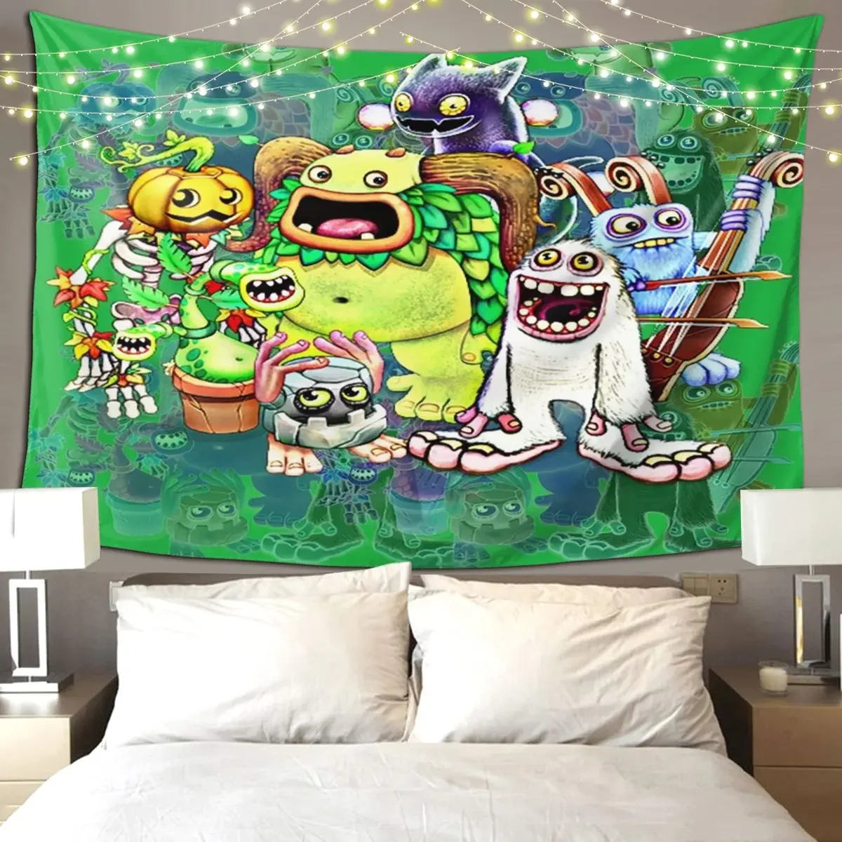 

My Singing Monsters Characters N5 Tapestry Hippie Wall Hanging Aesthetic Home Decor Tapestries for Living Room Bedroom Dorm Room