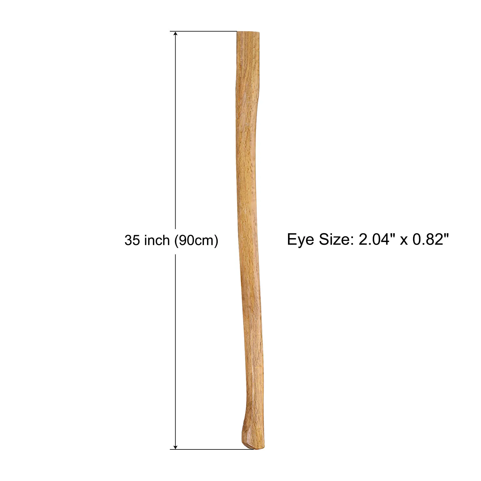 uxcell 35 Inch Wood Long Replacement Handle Curved Replaceable Handle for Axe Hammer Oval Eye Oak Wood