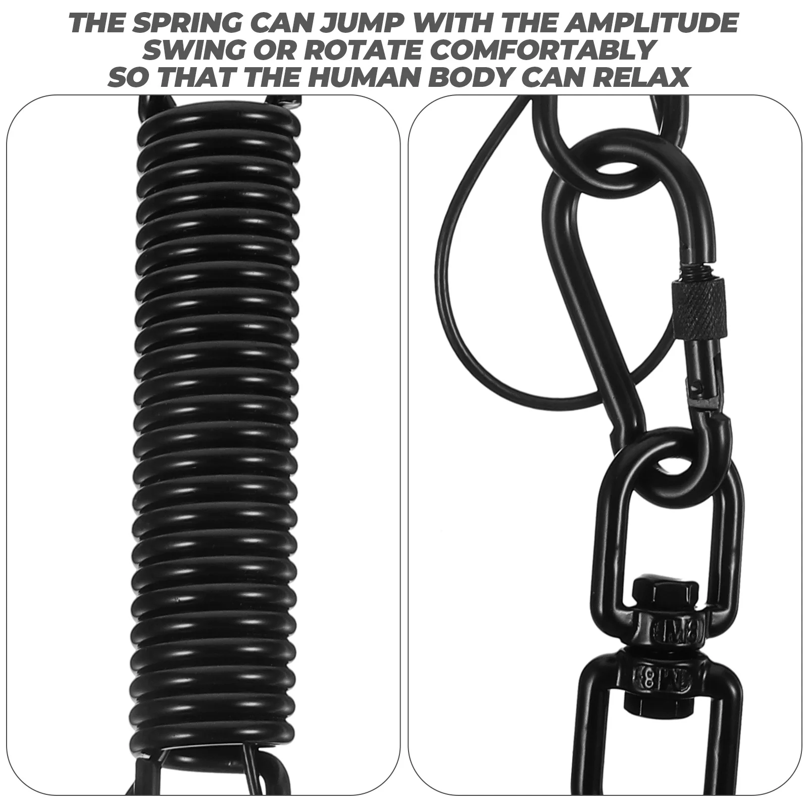 

Durable Metal Swing Spring Hammock Chair Hanging Tool Kit for Porch Swing Lamp Sandbag Hammock Spring Kit Porch Springs