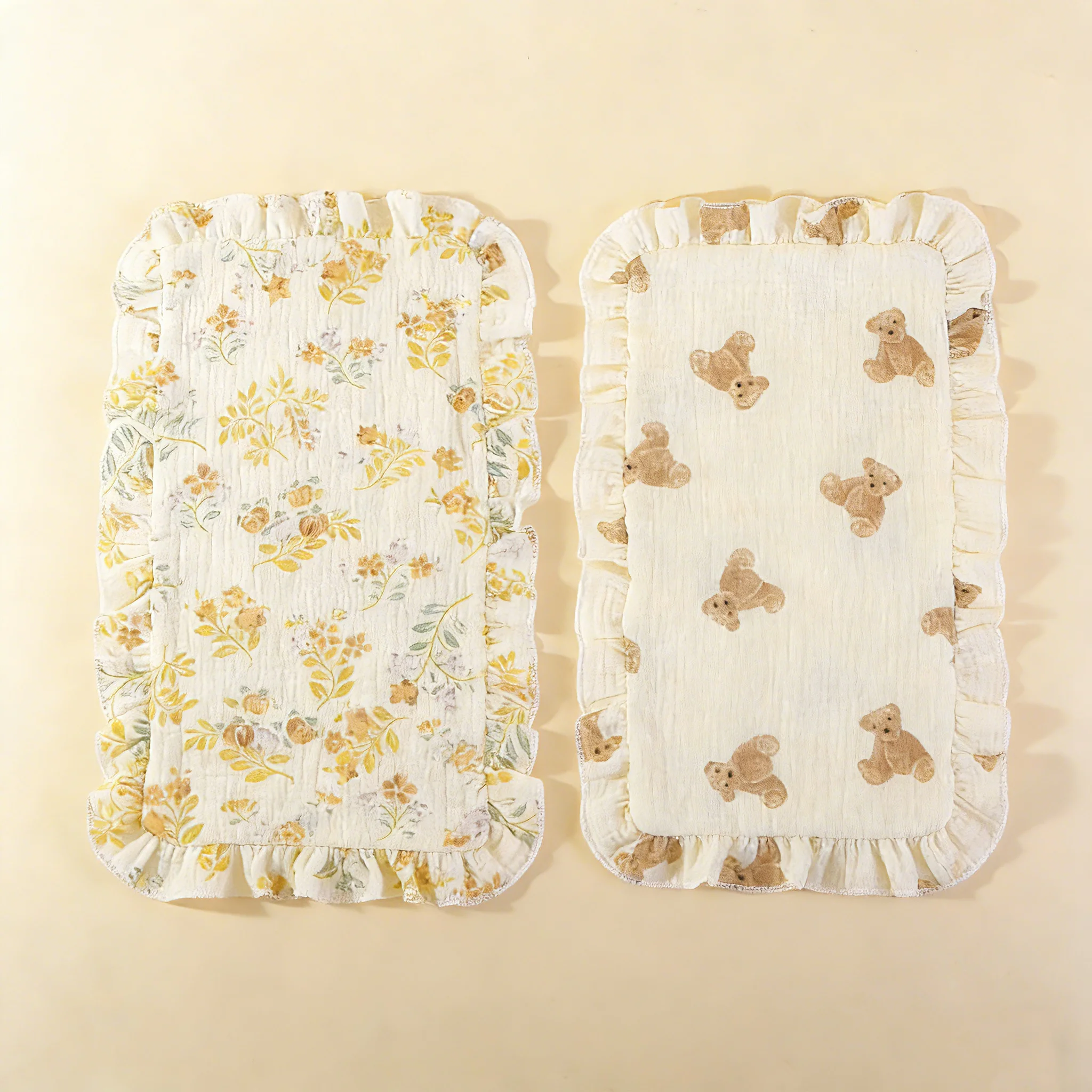 

Набор из 2 мягких впитывающих салфеток для новорожденных: для отрыжки, вытирания слюней и кормления