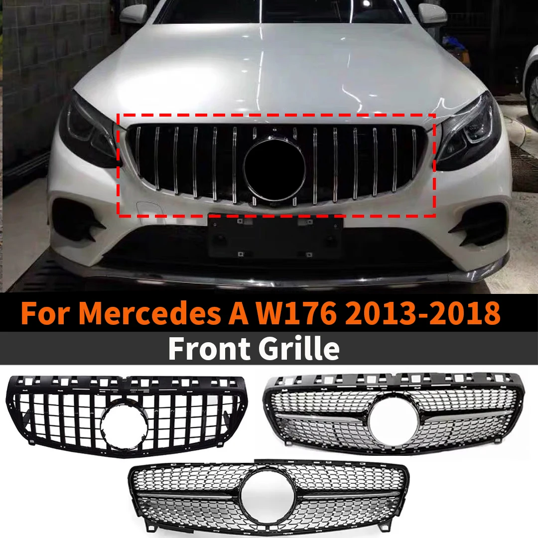 

Обновленная передняя решетка капота GT Star, решетка впускного бампера для Mercedes Benz W176 A200 A260 2013-2018, стильная средняя сетка