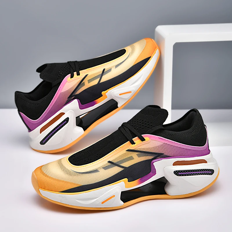 

Men Casual High Quality Outdoor Marathon Soft Sole Cushioning Training Jogging Sneakers Running Shoes Mesh Lace-up Sports Shoes