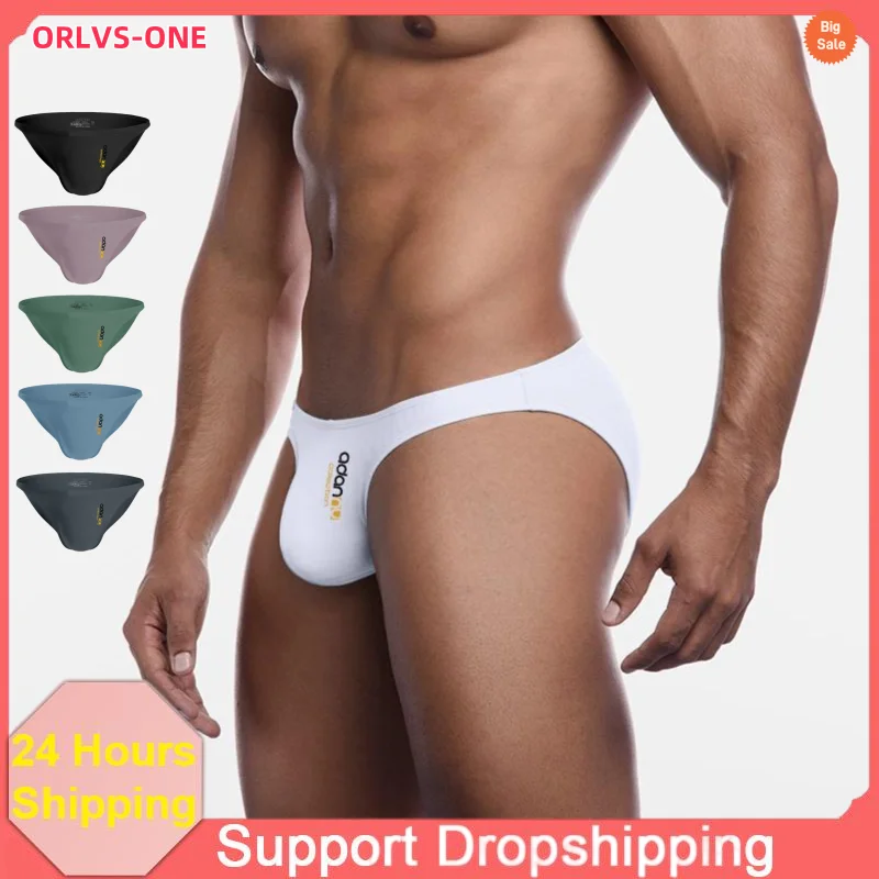 

ADANNU Men's Briefs Modal Sexy Briefs Male Solid Panties Cueca Tanga Comfortable Underpants Breathable Quick Dry Soft Underwear