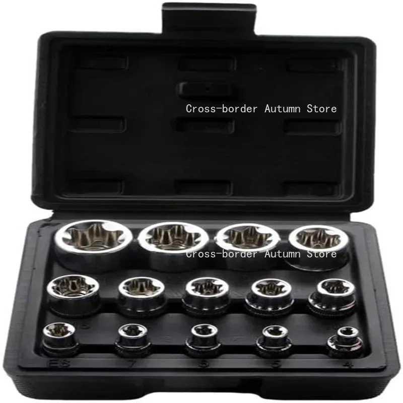 E Type Spline Socket Set E12 E14 E16 Flower Shape Socket Hand Tools