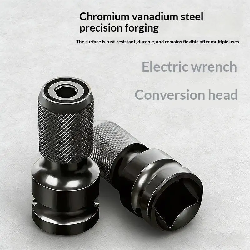 1/2PCS Impact Wrench To Drill Adapter 1/2 To 1/4 Hex Converter Socket Extension Bit Holder For Electric Wrench And Power Tools