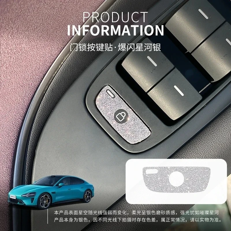 

Декоративная пленка с центральным управлением для Xiaomi SU7, алмазная нашивка для вспышки, модификация интерьера, защитная наклейка, автомобильные аксессуары, автомобиль