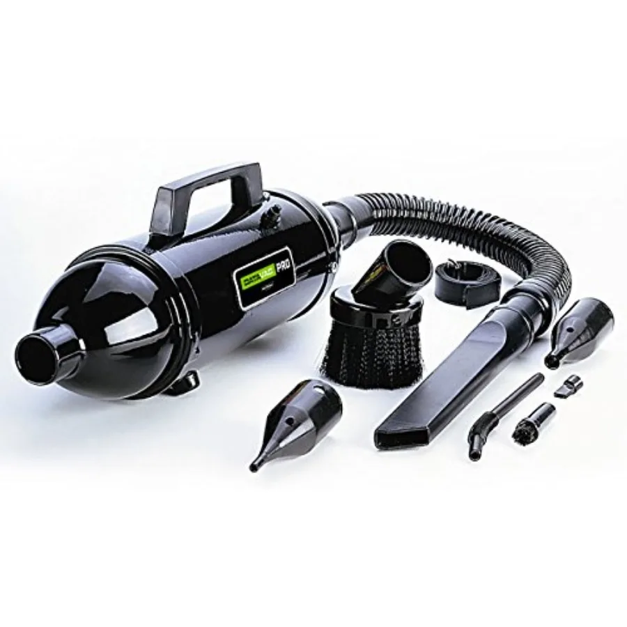 Computer vacuum/blower duster for micro cleaning, ABS plastic body, black color, 500W high-power motor with 65 CFM airflow