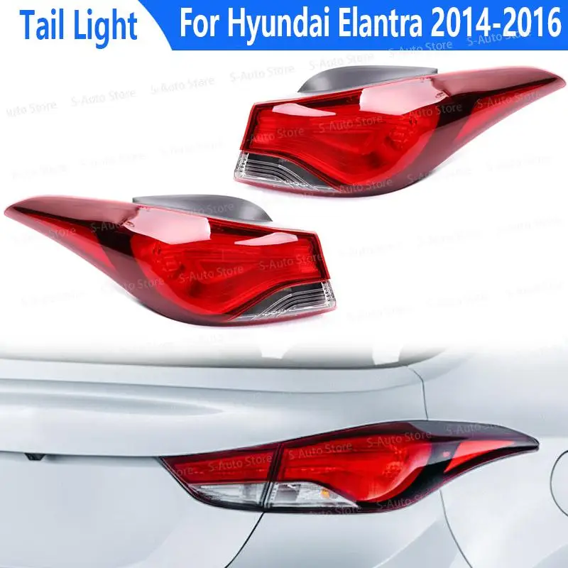 For Hyundai Elantra 2014 2015 2016 Tail Light Rear Brake Signal Warning Lamp 924013X230 924023X230 No Bulb Car Accessories