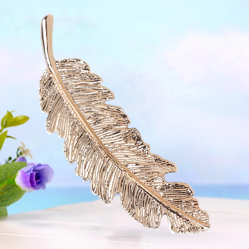 

1 Piece Elegant Leaf Hairpin Bridal Hair Accessories for Women Wedding Party Prom Graduation Daily Wear Gold Updo Hair Clip Claw